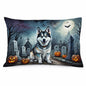 Caroline's Treasures DAC2006PILLOWCASE Alaskan Malamute Spooky Halloween Fabric Standard Pillowcase Lightweight Super Soft Easy Care Decorative Artwork Pillowcase, Standard