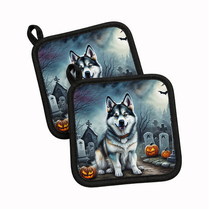Caroline's Treasures Alaskan Malamute Dogs Set of 2 Kitchen Pot Holders