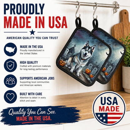 Caroline's Treasures Alaskan Malamute Dogs Set of 2 Kitchen Pot Holders