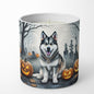 Caroline's Treasures DAC2007CDL Alaskan Malamute Spooky Halloween Decorative Soy Candle Nature Soy Wax Essential Oil Home Decor Ideal for Bedroom Kitchen Bath Office Gift, 10 oz