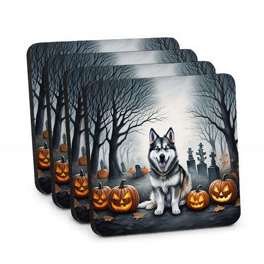Caroline's Treasures Alaskan Malamute Dogs Foam Drink Coasters Set of 4