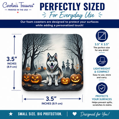Caroline's Treasures Alaskan Malamute Dogs Foam Drink Coasters Set of 4