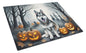 Caroline's Treasures DAC2007LCB Alaskan Malamute Spooky Halloween Glass Cutting Board Large Decorative Tempered Glass Kitchen Cutting and Serving Board Large Size Chopping Board
