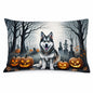 Caroline's Treasures DAC2007PILLOWCASE Alaskan Malamute Spooky Halloween Fabric Standard Pillowcase Lightweight Super Soft Easy Care Decorative Artwork Pillowcase, Standard