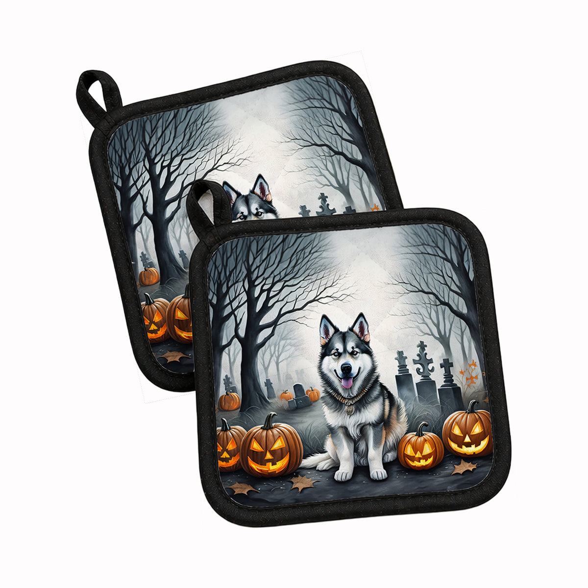 Caroline's Treasures Alaskan Malamute Dogs Set of 2 Kitchen Pot Holders