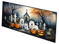 Caroline's Treasures American Eskimo Spooky Halloween Runner Mat 28x58 Front Door Mat Indoor Outdoor Rugs for Entryway Hallway Foyer Non Slip Washable Wide Doormat