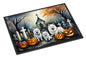 Caroline's Treasures DAC2008MAT American Eskimo Spooky Halloween Doormat 18x27 Front Door Mat Indoor Outdoor Rugs for Entryway, Non Slip Washable Low Pile, 18H X 27W