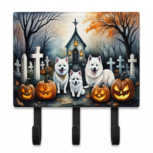 Caroline's Treasures American Eskimo Dogs Ceramic Triple Wall Hook