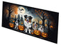 Caroline's Treasures Australian Shepherd Spooky Halloween Runner Mat 28x58 Front Door Mat Indoor Outdoor Rugs for Entryway Hallway Foyer Non Slip Washable Wide Doormat