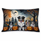 Caroline's Treasures DAC2009PILLOWCASE Australian Shepherd Spooky Halloween Fabric Standard Pillowcase Lightweight Super Soft Easy Care Decorative Artwork Pillowcase, Standard