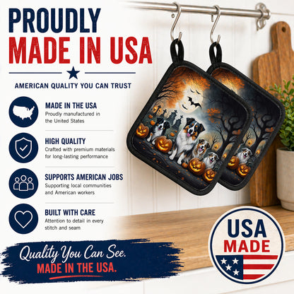 Caroline's Treasures Australian Shepherd Dogs Set of 2 Kitchen Pot Holders