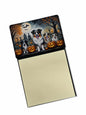 Caroline's Treasures Australian Shepherd Spooky Halloween Sticky Note Holder Refillable Dispenser Self-Sticky Note Pads, Memo Pads Blank Desk Accessories