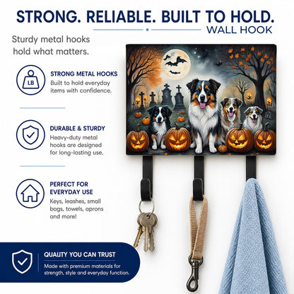 Caroline's Treasures Australian Shepherd Dogs Ceramic Triple Wall Hook