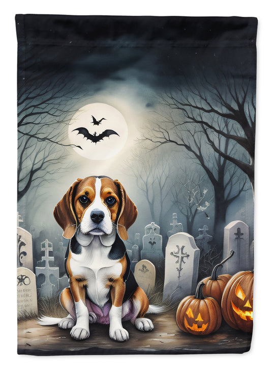 Caroline's Treasures DAC2011CHF Beagle Spooky Halloween House Flag Large Porch Sleeve Pole Decorative Outside Yard Banner Artwork Wall Hanging, Polyester, House Size, Multicolor