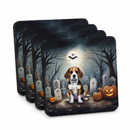 Caroline's Treasures Beagle Dogs Foam Drink Coasters Set of 4 Absorbent