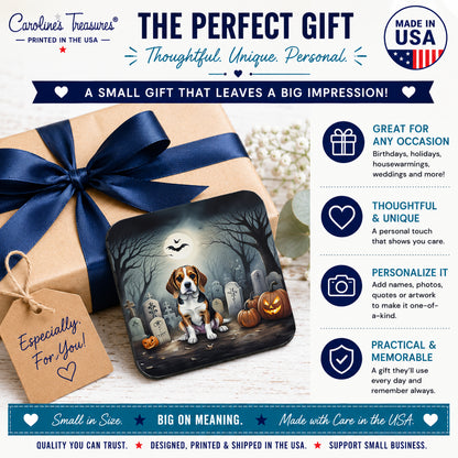 Caroline's Treasures Beagle Dogs Foam Drink Coasters Set of 4 Absorbent