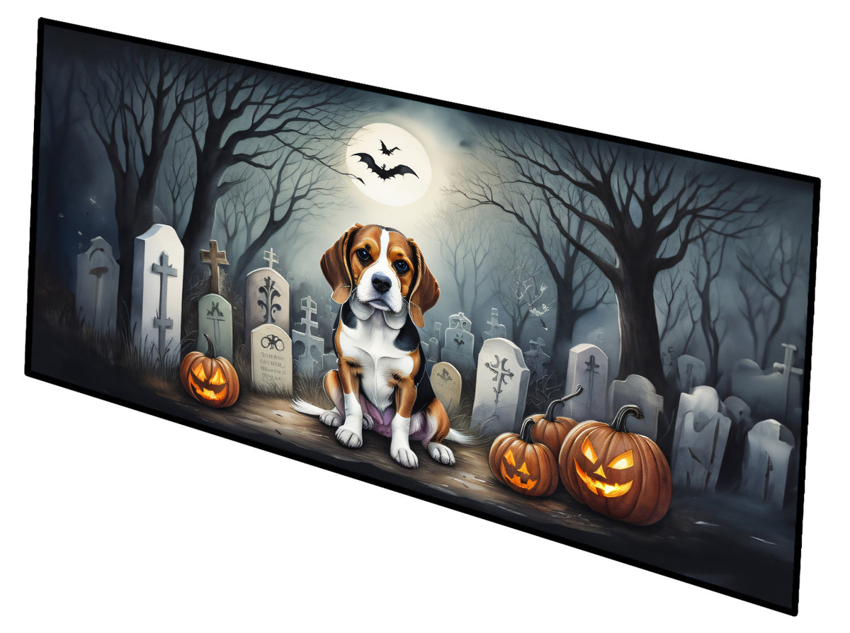 Caroline's Treasures Beagle Spooky Halloween Runner Mat 28x58 Front Door Mat Indoor Outdoor Rugs for Entryway Hallway Foyer Non Slip Washable Wide Doormat