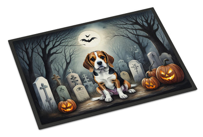 Caroline's Treasures DAC2011JMAT Beagle Spooky Halloween Indoor or Outdoor Mat 24x36 Front Door Mat Indoor Outdoor Rugs for Entryway, Non Slip Washable Low Pile, 24H X 36W