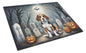Caroline's Treasures DAC2011LCB Beagle Spooky Halloween Glass Cutting Board Large Decorative Tempered Glass Kitchen Cutting and Serving Board Large Size Chopping Board