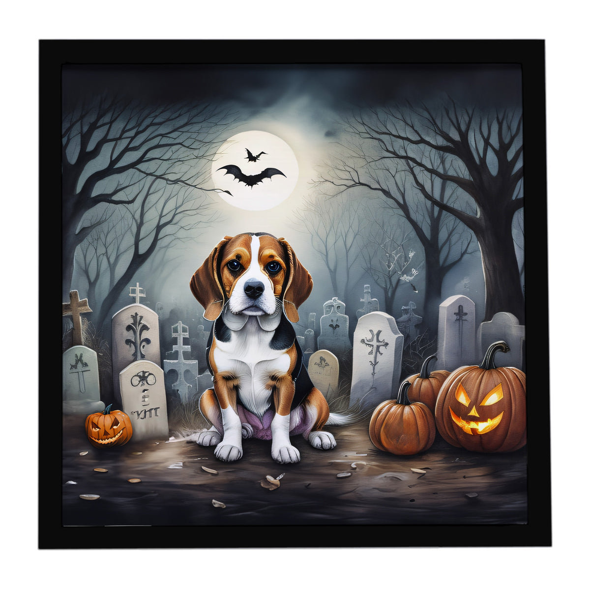 Caroline's Treasures Beagle Dogs Framed Metal Wall Art 8 x 8 Inch