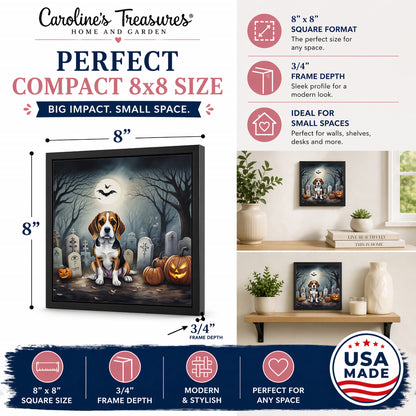 Caroline's Treasures Beagle Dogs Framed Metal Wall Art 8 x 8 Inch