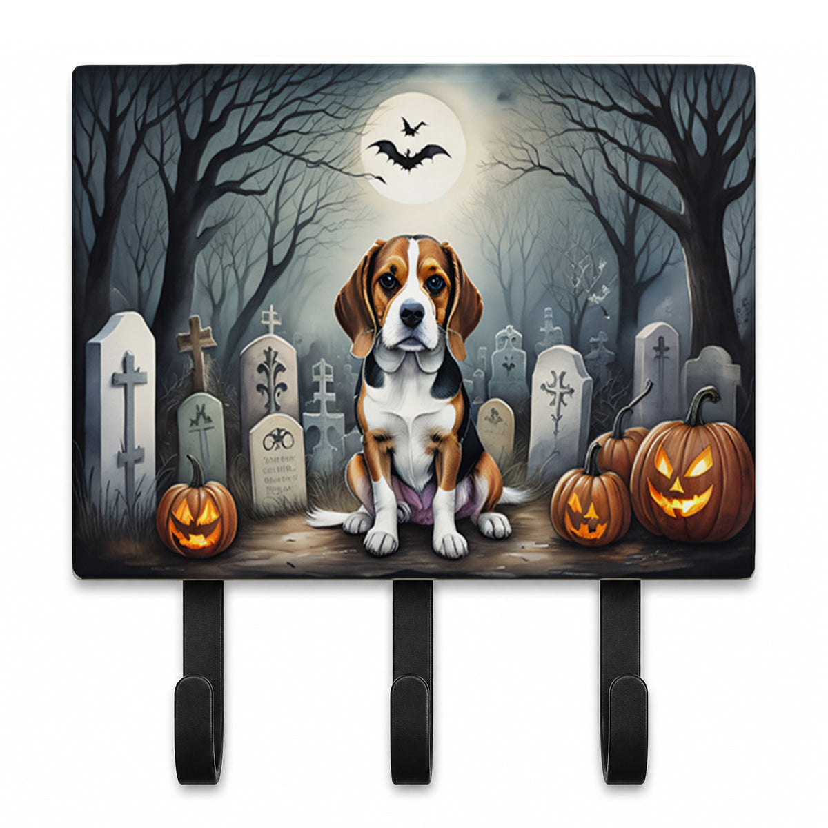 Caroline's Treasures Beagle Dogs Halloween Ceramic Triple Wall Hook