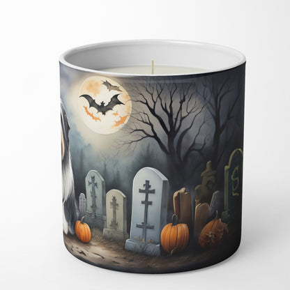 Caroline's Treasures DAC2012CDL Bearded Collie Spooky Halloween Decorative Soy Candle Nature Soy Wax Essential Oil Home Decor Ideal for Bedroom Kitchen Bath Office Gift, 10 oz