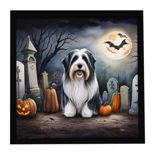 Caroline's Treasures Bearded Collie Dogs Framed Metal Wall Art 8 x 8 Inch