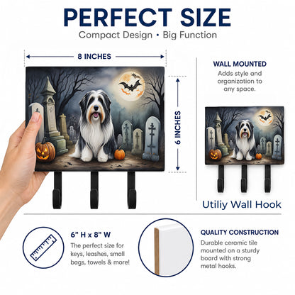 Caroline's Treasures Bearded Collie Dogs Ceramic Triple Wall Hook