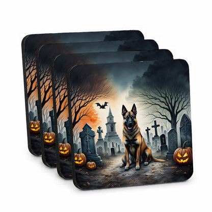 Caroline's Treasures Belgian Malinois Dogs Foam Drink Coasters Set of 4