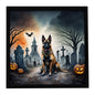 Caroline's Treasures Belgian Malinois Dogs Framed Metal Wall Art 8x8 In