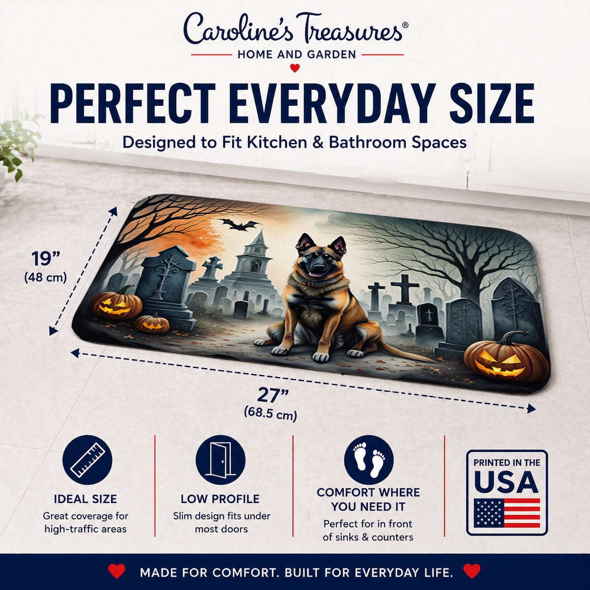 Caroline's Treasures Belgian Malinois Dogs Memory Foam Mat 19x27