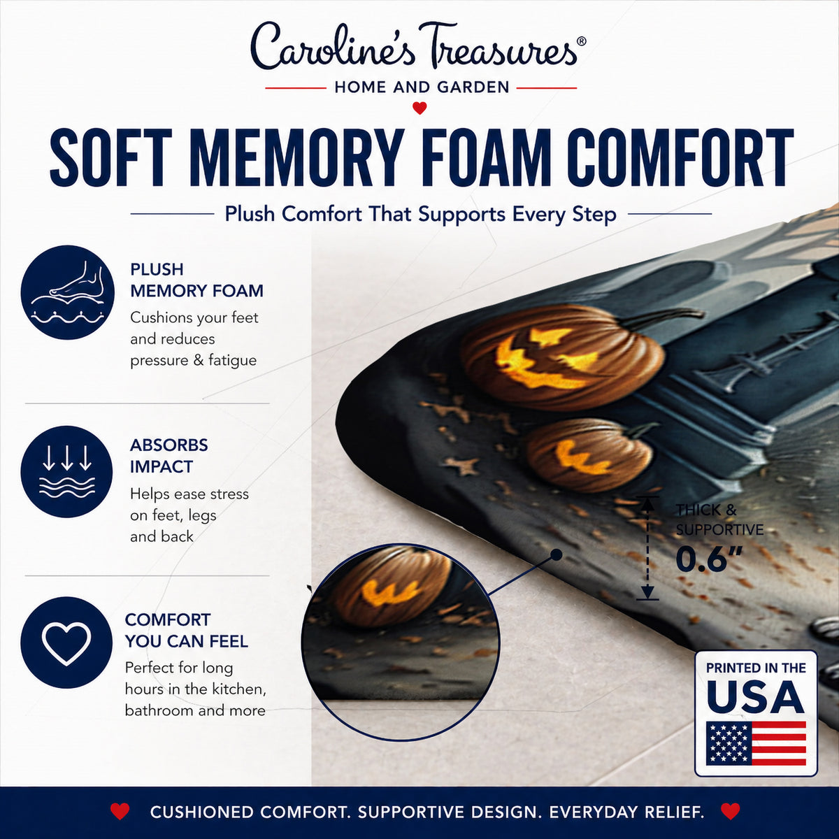 Caroline's Treasures Belgian Malinois Dogs Memory Foam Mat 19x27
