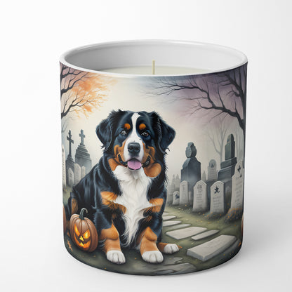 Caroline's Treasures DAC2014CDL Bernese Mountain Dog Spooky Halloween Decorative Soy Candle Nature Soy Wax Essential Oil Home Decor Ideal for Bedroom Kitchen Bath Office Gift, 10 oz