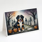 Caroline's Treasures DAC2014GCA7P Bernese Mountain Dog Spooky Halloween Greeting Cards and Envelopes Pack of 8 Blank Cards with Envelopes Whimsical A7 Size 5x7 Blank Greeting Cards