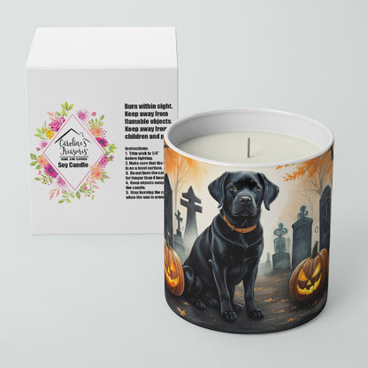 Caroline's Treasures DAC2015CDL Black Labrador Retriever Spooky Halloween Decorative Soy Candle Nature Soy Wax Essential Oil Home Decor Ideal for Bedroom Kitchen Bath Office Gift, 10 oz