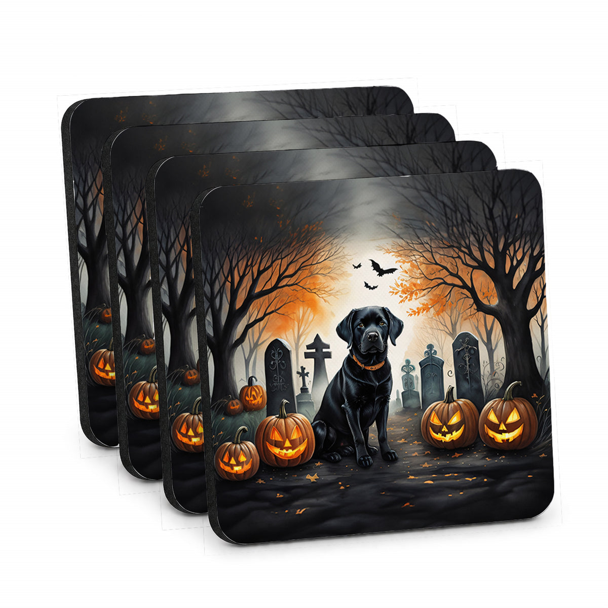 Caroline's Treasures Labrador Retriever Dogs Foam Drink Coasters Set of 4
