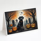 Caroline's Treasures DAC2015GCA7P Black Labrador Retriever Spooky Halloween Greeting Cards and Envelopes Pack of 8 Blank Cards with Envelopes Whimsical A7 Size 5x7 Blank Greeting Cards