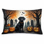 Caroline's Treasures DAC2015PILLOWCASE Black Labrador Retriever Spooky Halloween Fabric Standard Pillowcase Lightweight Super Soft Easy Care Decorative Artwork Pillowcase, Standard