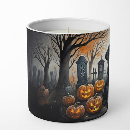 Caroline's Treasures DAC2016CDL Black Labrador Retriever Spooky Halloween Decorative Soy Candle Nature Soy Wax Essential Oil Home Decor Ideal for Bedroom Kitchen Bath Office Gift, 10 oz