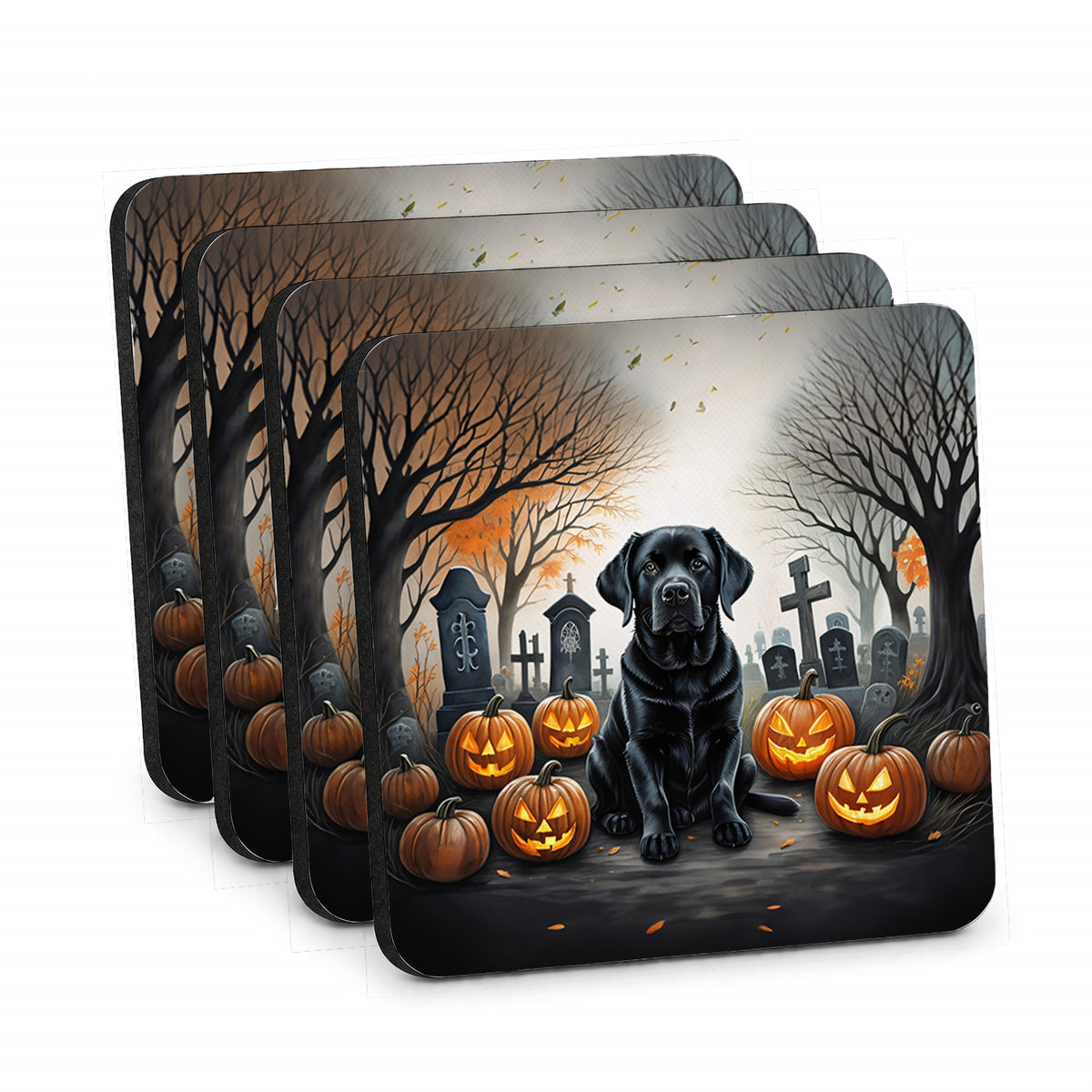 Caroline's Treasures Labrador Retriever Dogs Foam Drink Coasters Set of 4