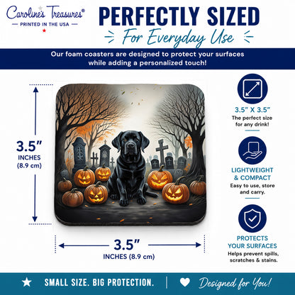 Caroline's Treasures Labrador Retriever Dogs Foam Drink Coasters Set of 4