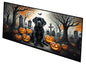 Caroline's Treasures Black Labrador Retriever Spooky Halloween Runner Mat 28x58 Front Door Mat Indoor Outdoor Rugs for Entryway Hallway Foyer Non Slip Washable Wide Doormat