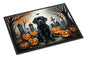 Caroline's Treasures DAC2016JMAT Black Labrador Retriever Spooky Halloween Indoor or Outdoor Mat 24x36 Front Door Mat Indoor Outdoor Rugs for Entryway, Non Slip Washable Low Pile, 24H X 36W