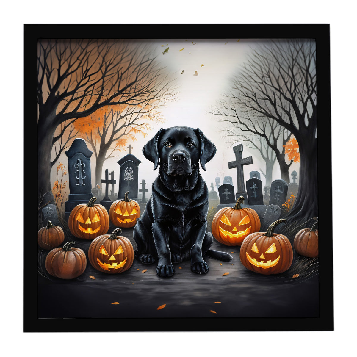 Caroline's Treasures Labrador Retriever Dogs Framed Metal Wall Art 8x8 In