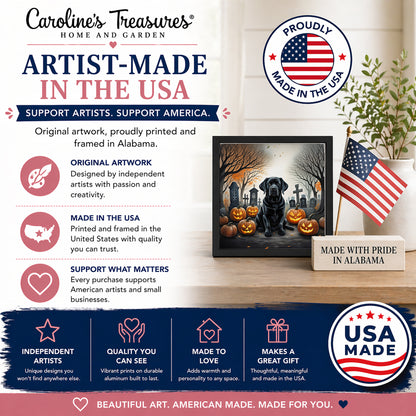 Caroline's Treasures Labrador Retriever Dogs Framed Metal Wall Art 8x8 In