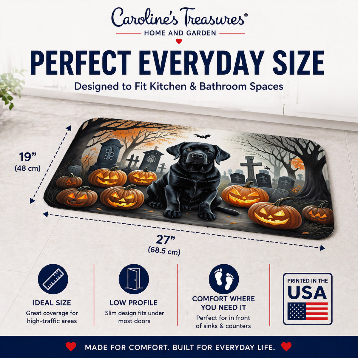 Caroline's Treasures Labrador Retriever Dogs Memory Foam Mat 19x27