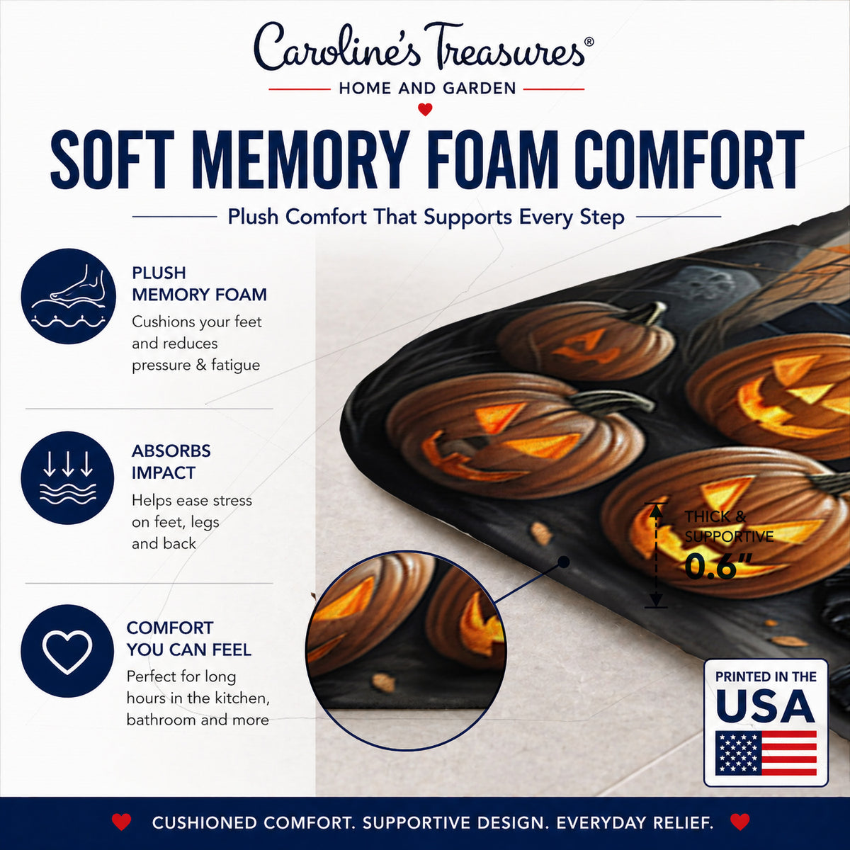 Caroline's Treasures Labrador Retriever Dogs Memory Foam Mat 19x27