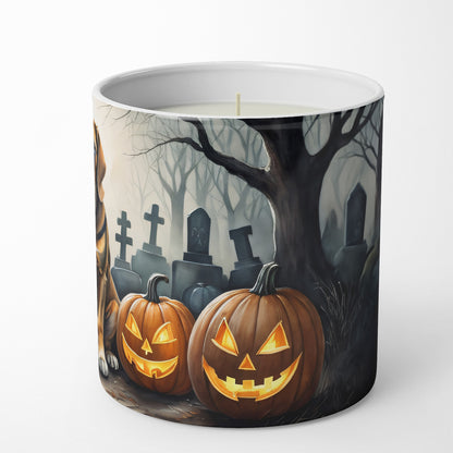 Caroline's Treasures DAC2017CDL Bloodhound Spooky Halloween Decorative Soy Candle Nature Soy Wax Essential Oil Home Decor Ideal for Bedroom Kitchen Bath Office Gift, 10 oz