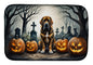 Caroline's Treasures DAC2017DDM Bloodhound Spooky Halloween Dish Drying Mat Absorbent Dish Drying Mat Pad for Kitchen Counter Dish Drainer Mat for Countertop, 14 x 21, Multicolor